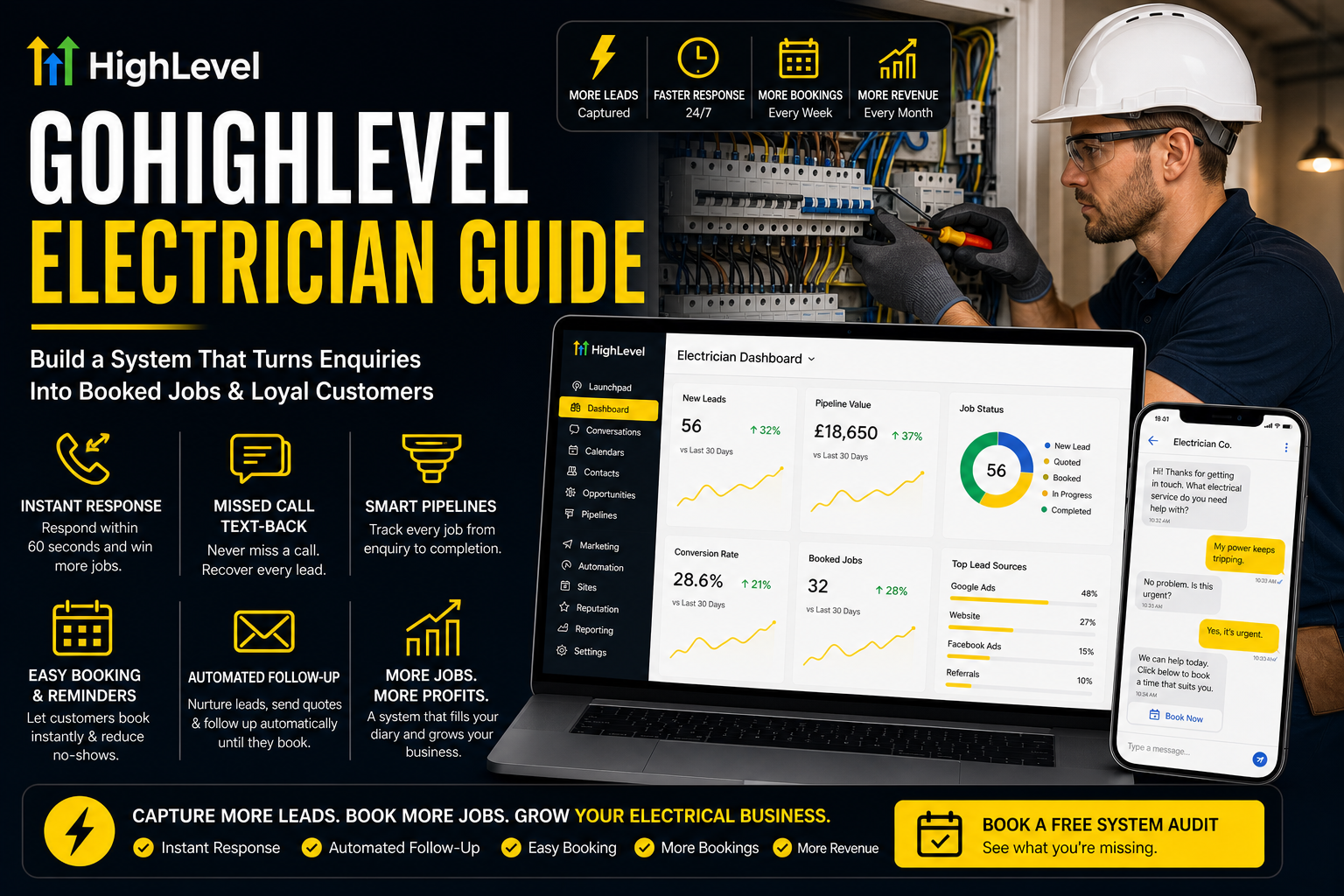GoHighLevel for electricians guide